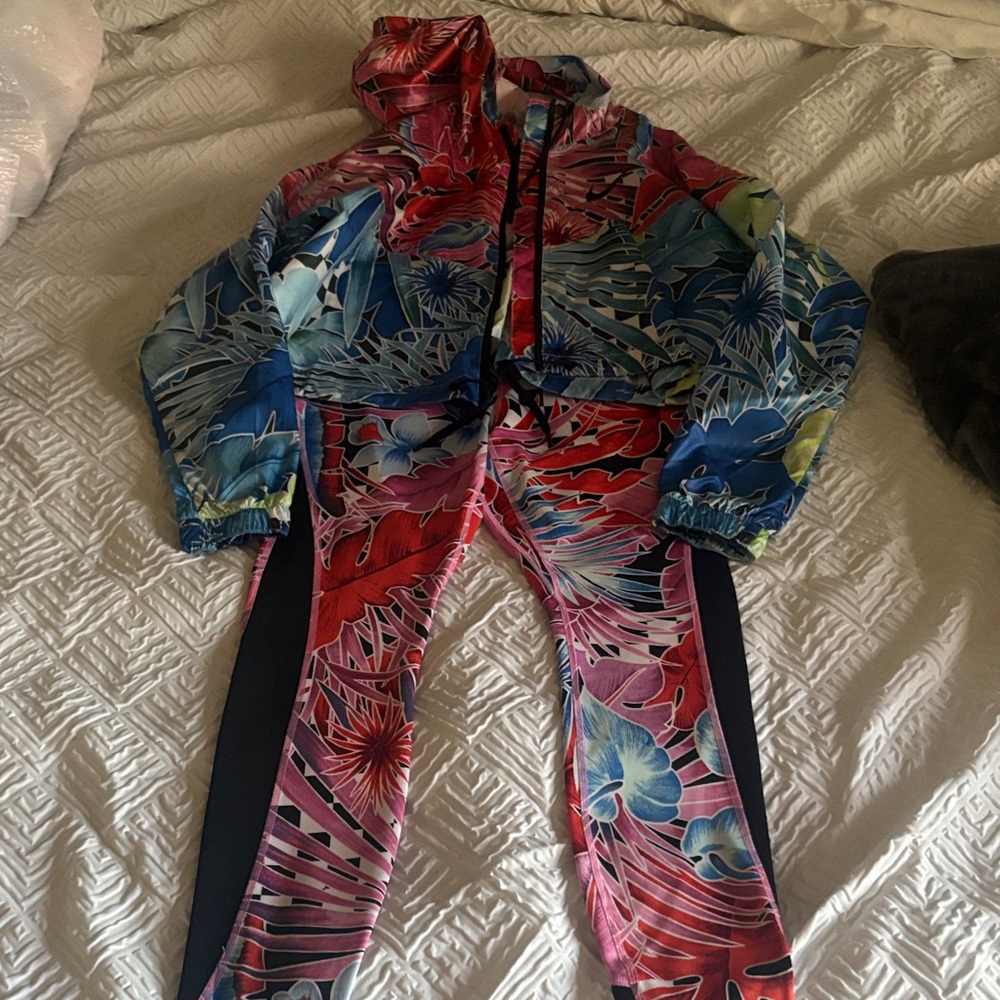 Nike Pink and Gray Floral Jacket